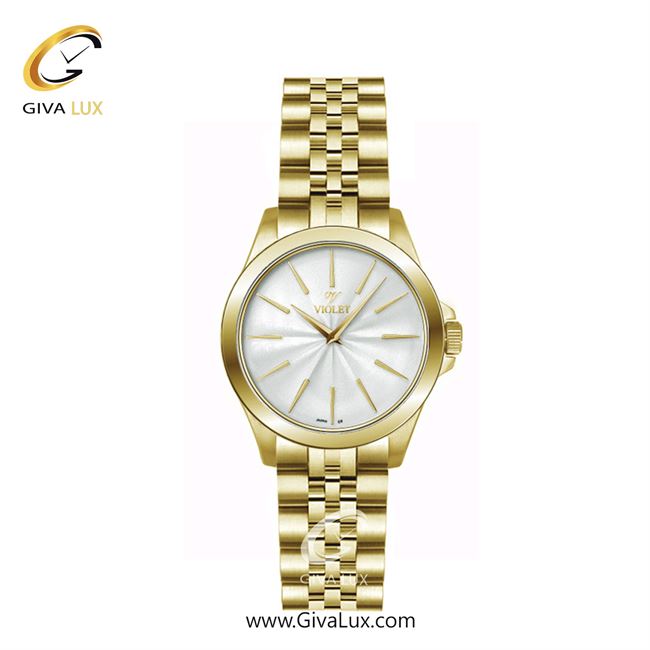 ساعت مچی اورجینال زنانه ویولت VIOLET طلایی | طلایی| نقره ای| کد رفرنس 0591/2 سایز کوچک